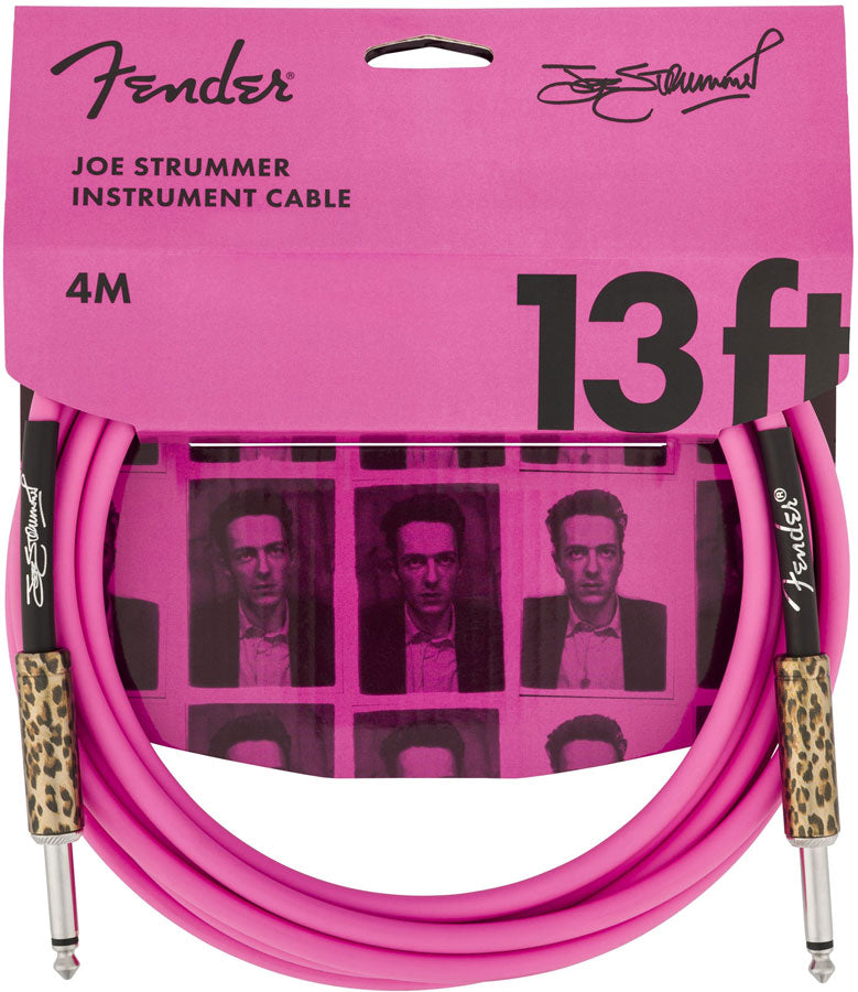 JOE STRUMMER 13' INSTRUMENT CABLE PINK LEOPARD