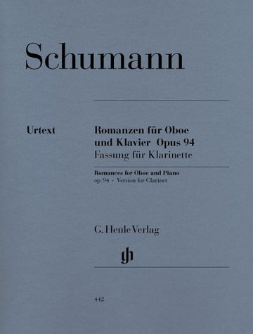Schumann R. - Romances For Oboe (or Violin Or Clarinet) And Piano Op. 94 (version For Clarinet)