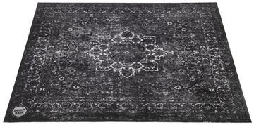RWP185-BLK - Pro X-Heavy 7kg Road Worn Black Persian - Drum Mat 1.85 x 1.60m