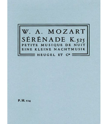 MOZART W.A. - SERENADE KV 525 - PETITE MUSIQUE DE NUIT - CONDUCTEUR POCHE